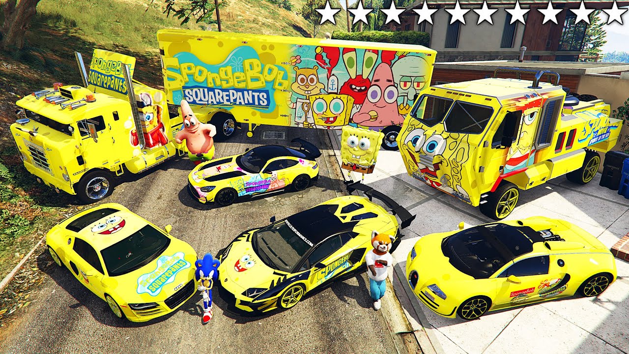 Я УГНАЛ РЕДКИЕ ТАЧКИ Спанч Боба С СОНИКОМ ИЗ РЕАЛЬНОЙ ЖИЗНИ В ГТА 5