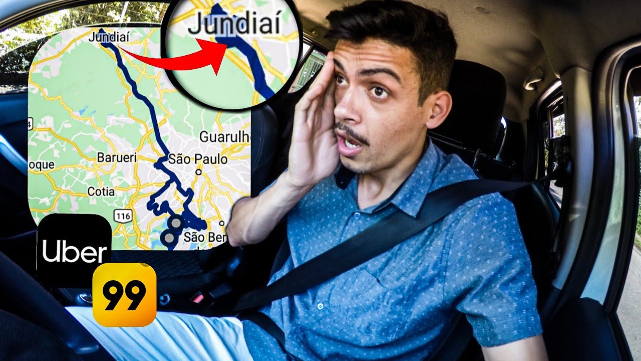 PEGUEI UMA CORRIDA DA UBER PARA "JUNDIAI" E ME DEI MAL!?