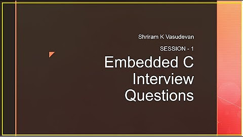 Interview Readiness - Embedded C Programming - YouTube