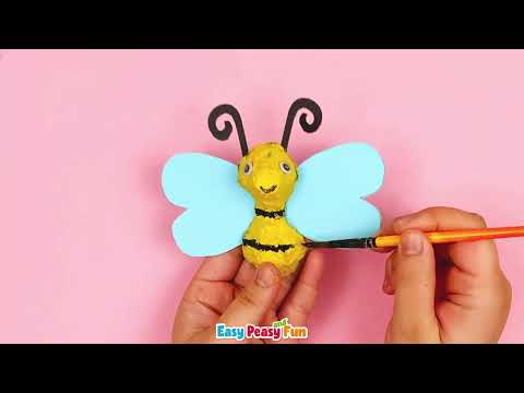 Egg Carton Bee Craft - simple recycled craft idea