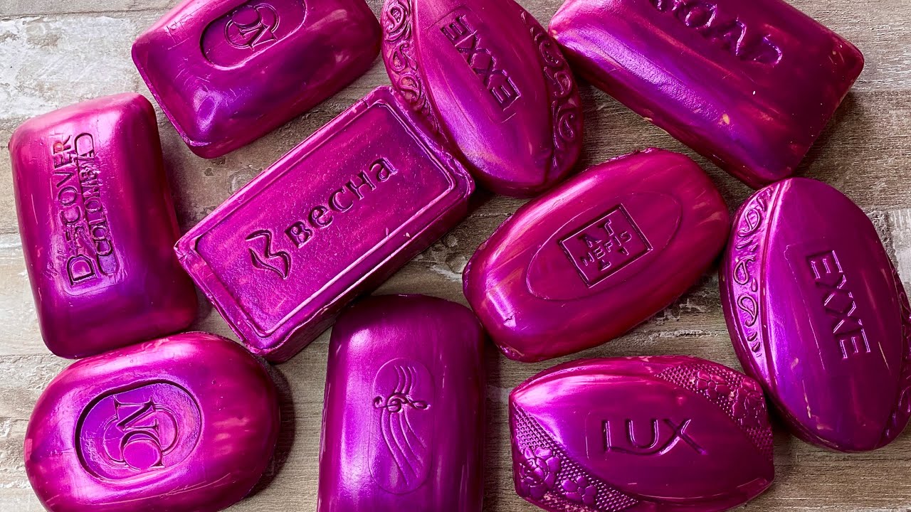 ASMR SOAP| Cutting colored soaр | Soap Carving| Резка крашенного мыла