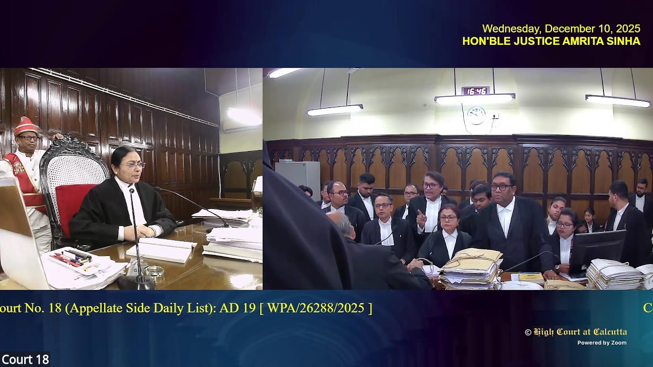 10 December 2025 | Court No. 18 | Live Streaming of the Court proceedings