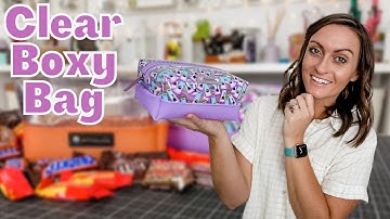 Quick Boxy Bag Using Clear Vinyl! Great For School, Travel, Gifts and The Holidays!