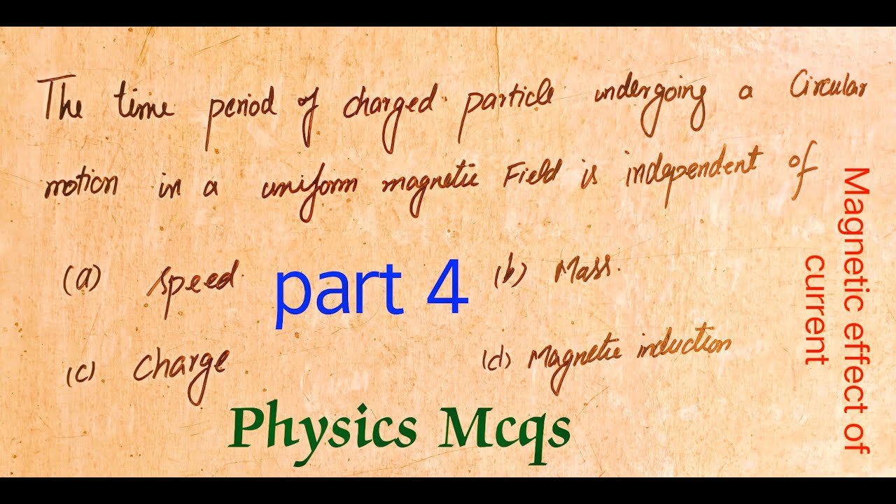Physics mcqs magnetic effect of current fsc ppsc fpsc gre