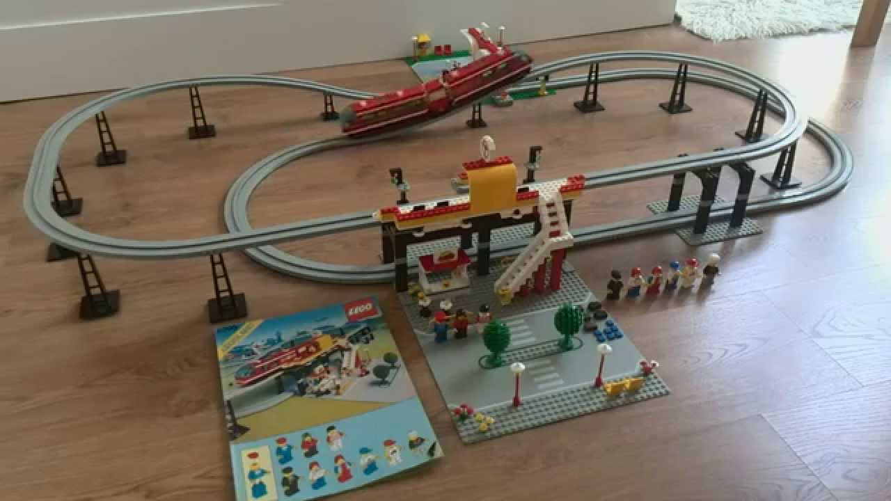 LEGO 6399 Monorail Airport Shuttle Hochbahn interpoko 9V - YouTube