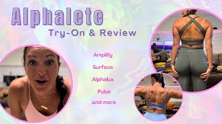 Alphalete NEW Try-on Haul \/\/ Honest Review of Amplify, Alphalux, Surface \/\/ My Favorite Gym Outfits