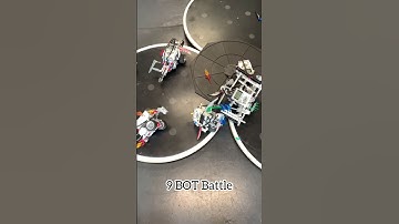Lego EV3 sumo bots. Who will win in this 9-bot battle?