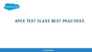 Test Classes Bestpractices