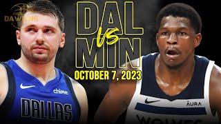 Dallas Mavericks vs Minnesota Timberwolves Full Game Highlights | October 7, 2023 | FreeDawkins screenshot 5