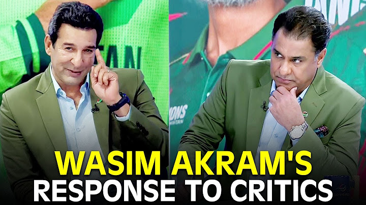 Wasim Akram's Response to Critics | #PAKvBAN | #ChampionsTrophy | ZA1K