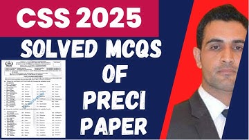 CSS 2025 Preci & Composition | Q.1 Solved | Synonyms & Antonyms MCQs