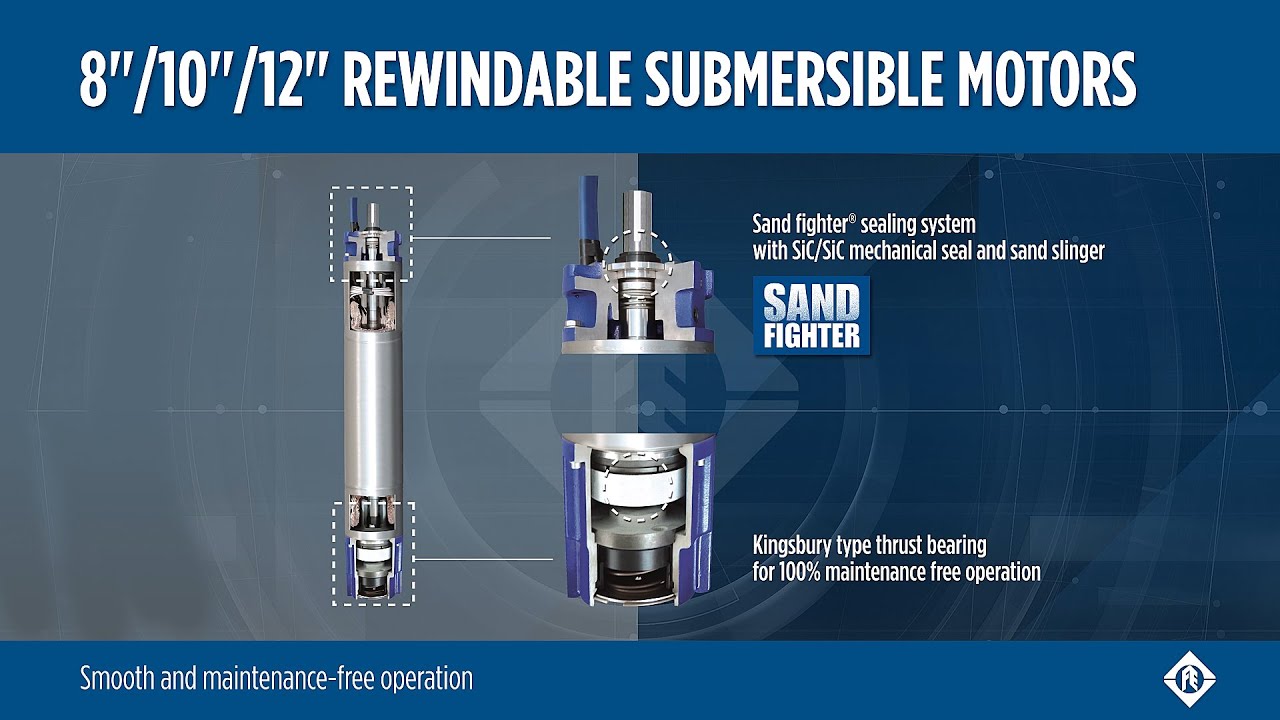 8/10/12 inch rewindable motors Franklin Electric