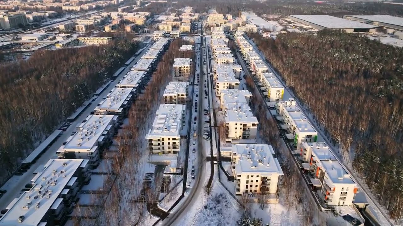 -9°C  &  DJI Mavic  &  "Nowy Olechów"  - Łódź Olechów  widok z lotu ptaka (dron)