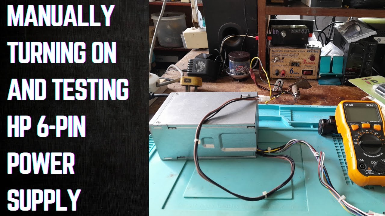 How to Manually Turn on a HP 6 Pin Power Supply - YouTube