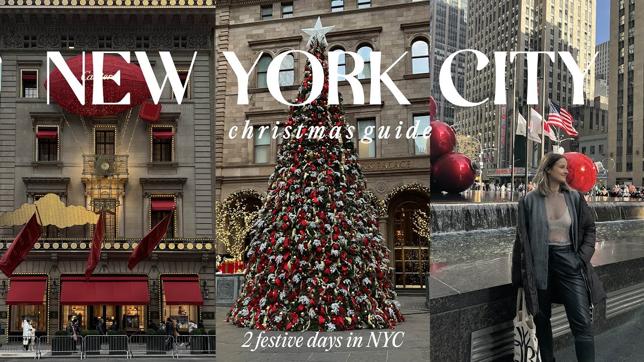 2 days in nyc for christmas ๐ festive windows, shopping, restaurants and markets, haul & giveaway