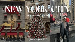 2 days in nyc for christmas 🎄 festive windows, shopping, restaurants and markets, haul \& giveaway