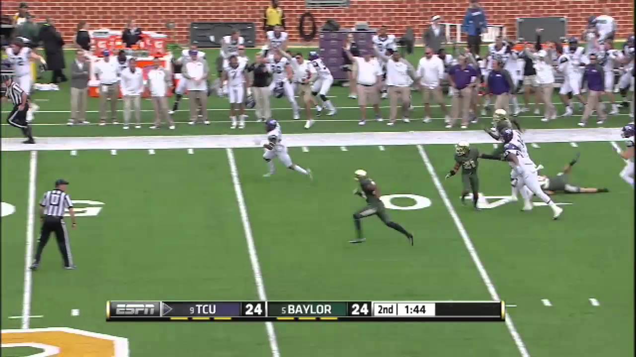 BJ Catalon 94 Yard Kick Return Touchdown vs Baylor 2014
