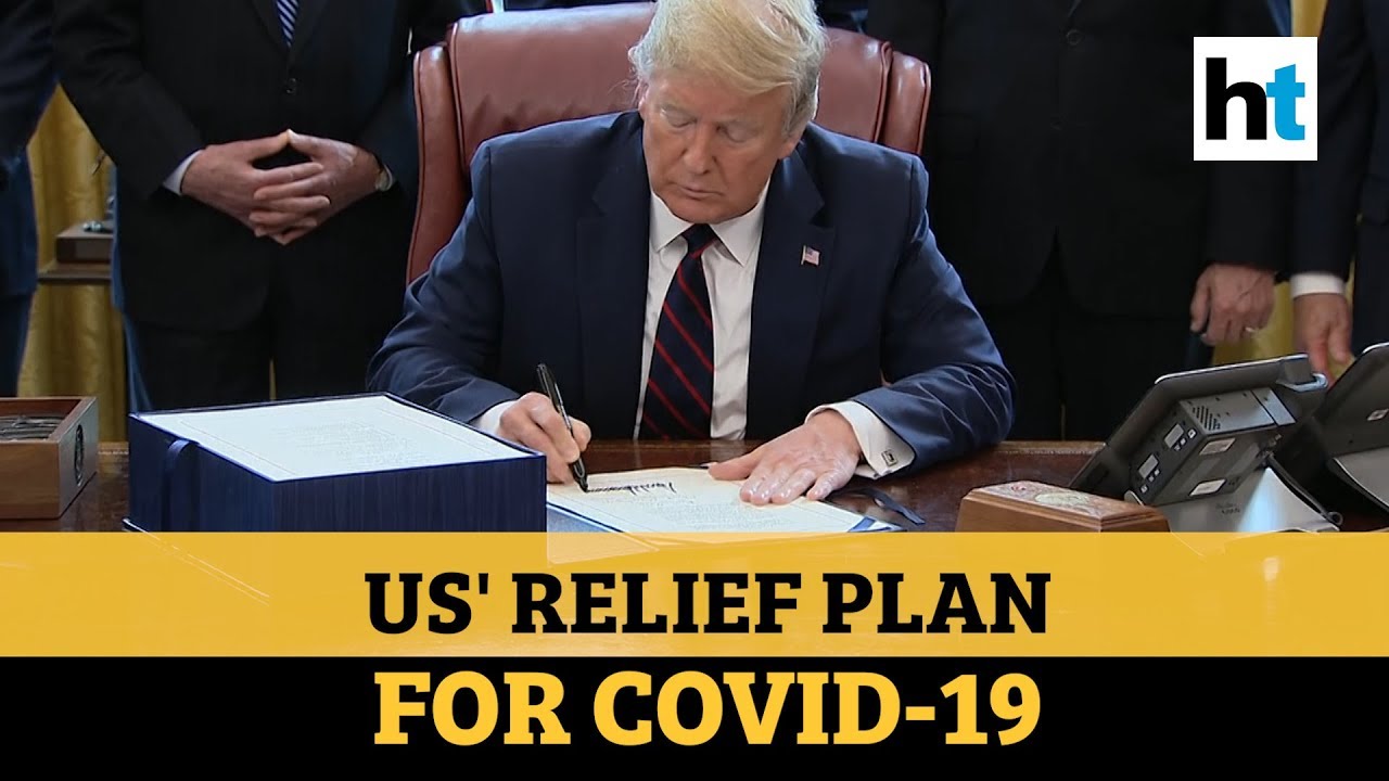 Donald Trump signs $2.2 trillion relief package for US as pandemic cases surge
