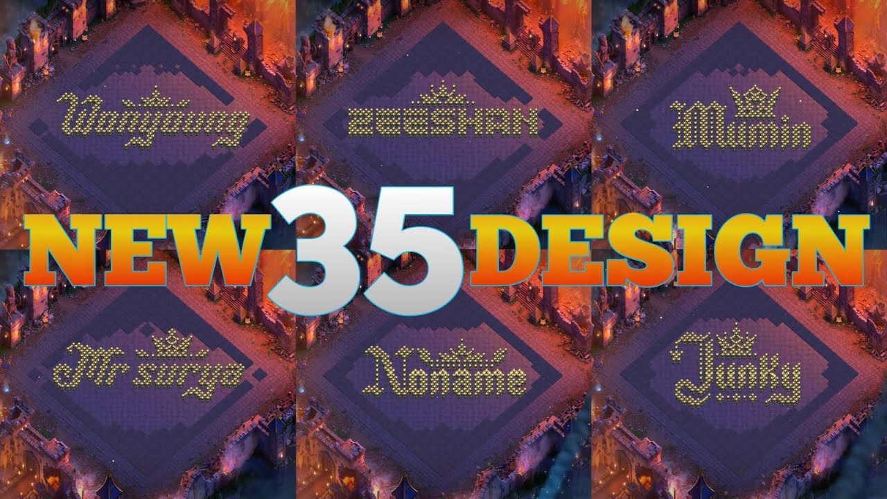 TOP 35 DESIGN BASE NAME TOWNHALL18,17,16,15 2026 #clashofclans 