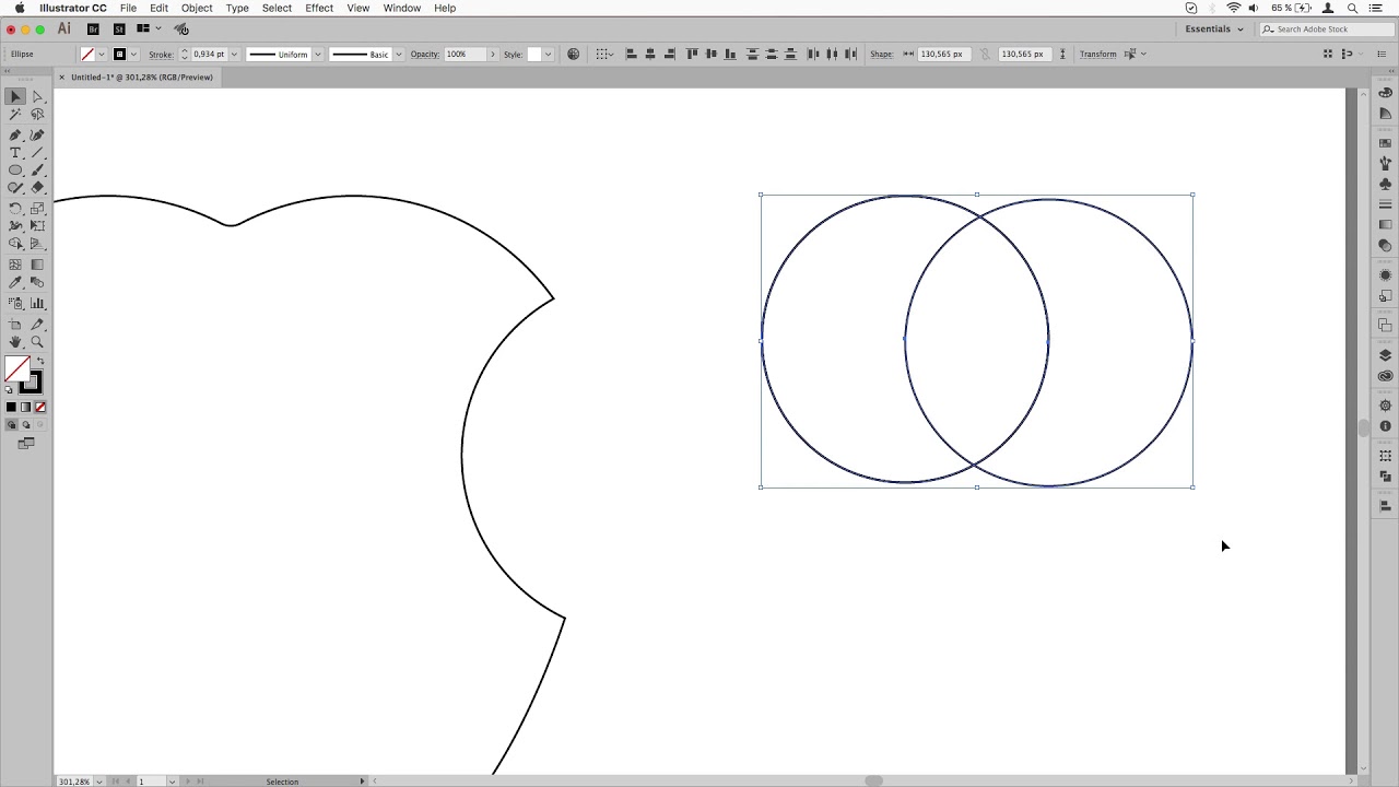 Adobe Illustrator Tutorial How to draw the Apple Logo - YouTube