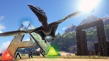 ARK Survival Evolved Gameplay - Taming A Pteranodon (Pterodactyl) - Taming, Building, Funny Moments
