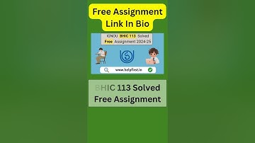 Download IGNOU BHIC 113 Solved Free Assignment 2024-25