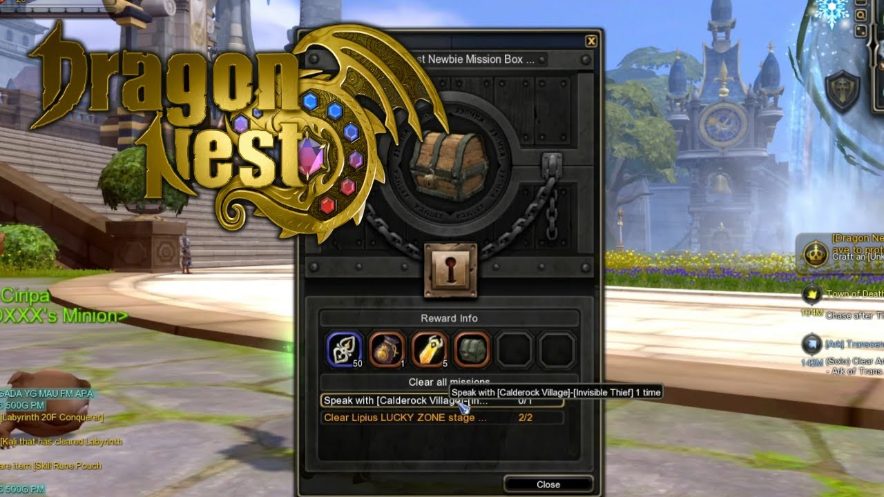 Invisible Thief Location - Newbie Mission Box Guide Update | Dragon Nest sea