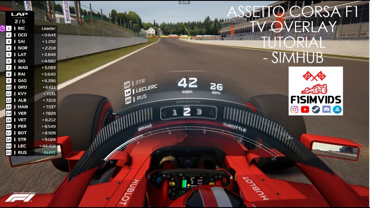 F1 Tv Overlay Assetto Corsa F1 HUD Style TV YouTube 480 x 360