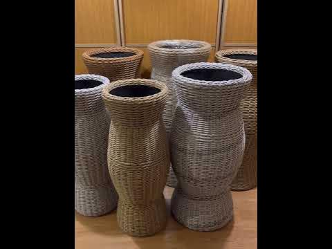 Огромные ВАЗОНЫ-кашпо из ротанга!🏺 для цветов🌼🌺 - YouTube