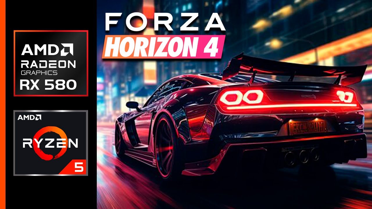 Forza Horizon 4 - Teste de FPS - RX 580 + Ryzen 5 5500 + 16gb ram