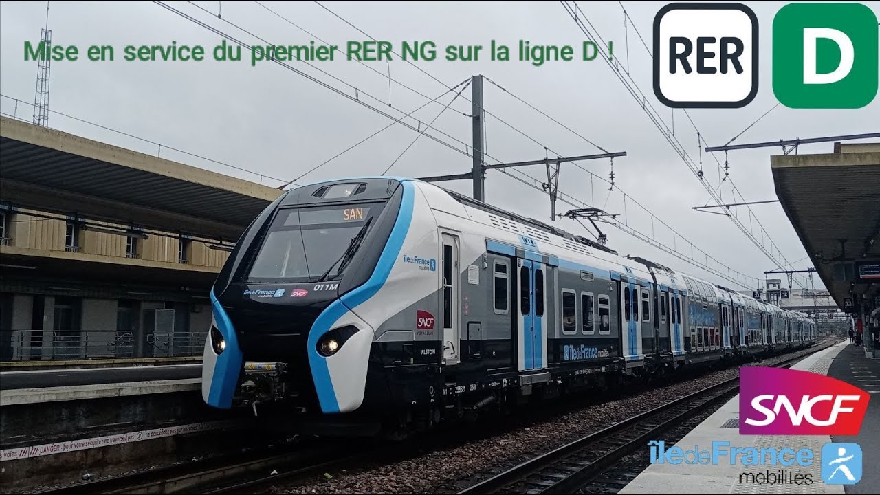 (RER D SNCF) - Mise en service du premier RER NG sur la ligne D ! 💚 ...