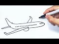 Cómo dibujar un Avion Paso a Paso | Dibujo de Avion