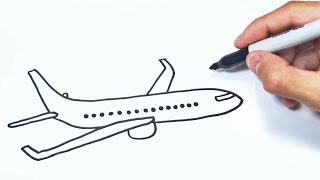 Cómo dibujar un Avion Paso a Paso | Dibujo de Avion