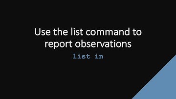 SDAS Stata TechTok - list in