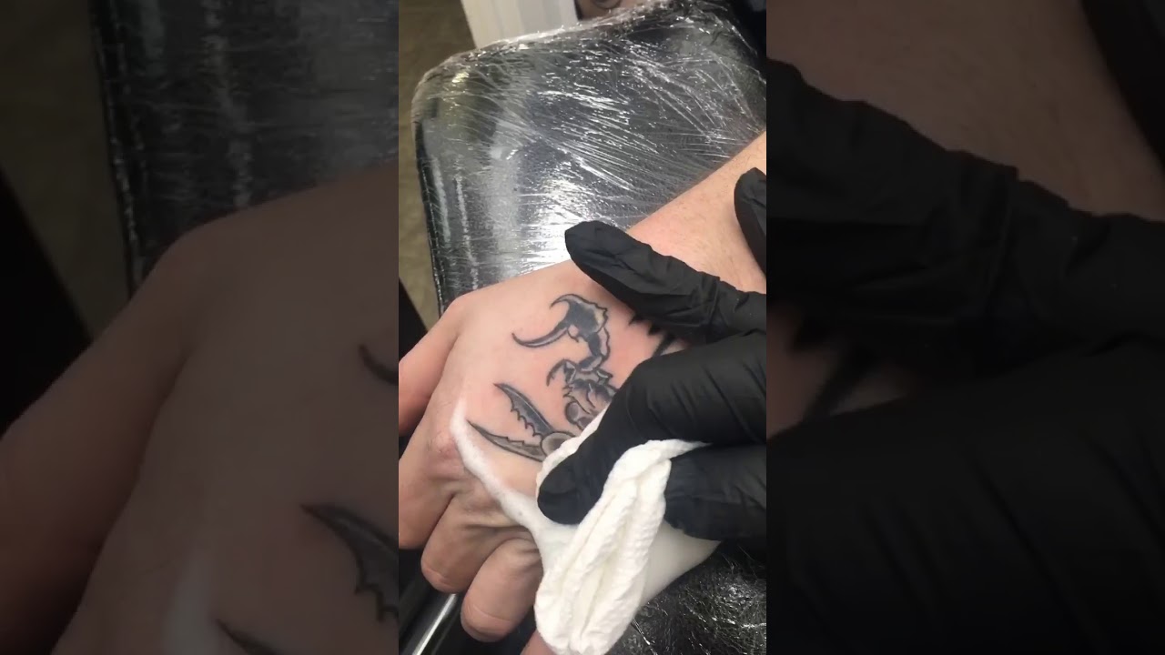 Small Scorpion Hand Tattoo - wide 11