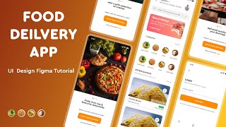 Food App Design in Figma | Delivery Mobile App UI Design Tutorial ||