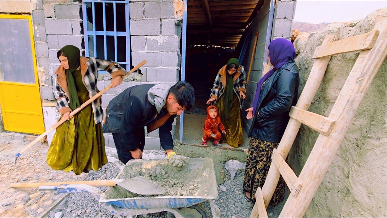 Installing a Window in the Rain | Village Life & Cooking Traditional Ash