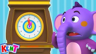 Hickory Dickory Dock + Cute Kids Songs And Rhymes By Kent The Elephant