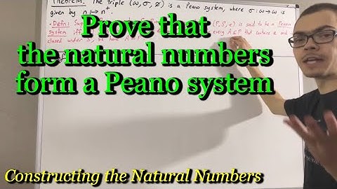 Prove that the natural numbers form a Peano system (ILIEKMATHPHYSICS)