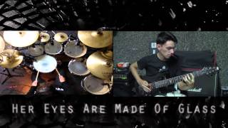 Her Eyes Are Made Of Glass - Flesh Wound - Xines e André (drums and guitar playthrough)