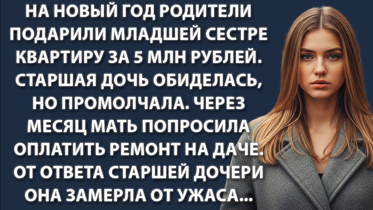 Родители подарили младшей дочери квартиру за 5 млн. Старшая обиделась, но промолчала