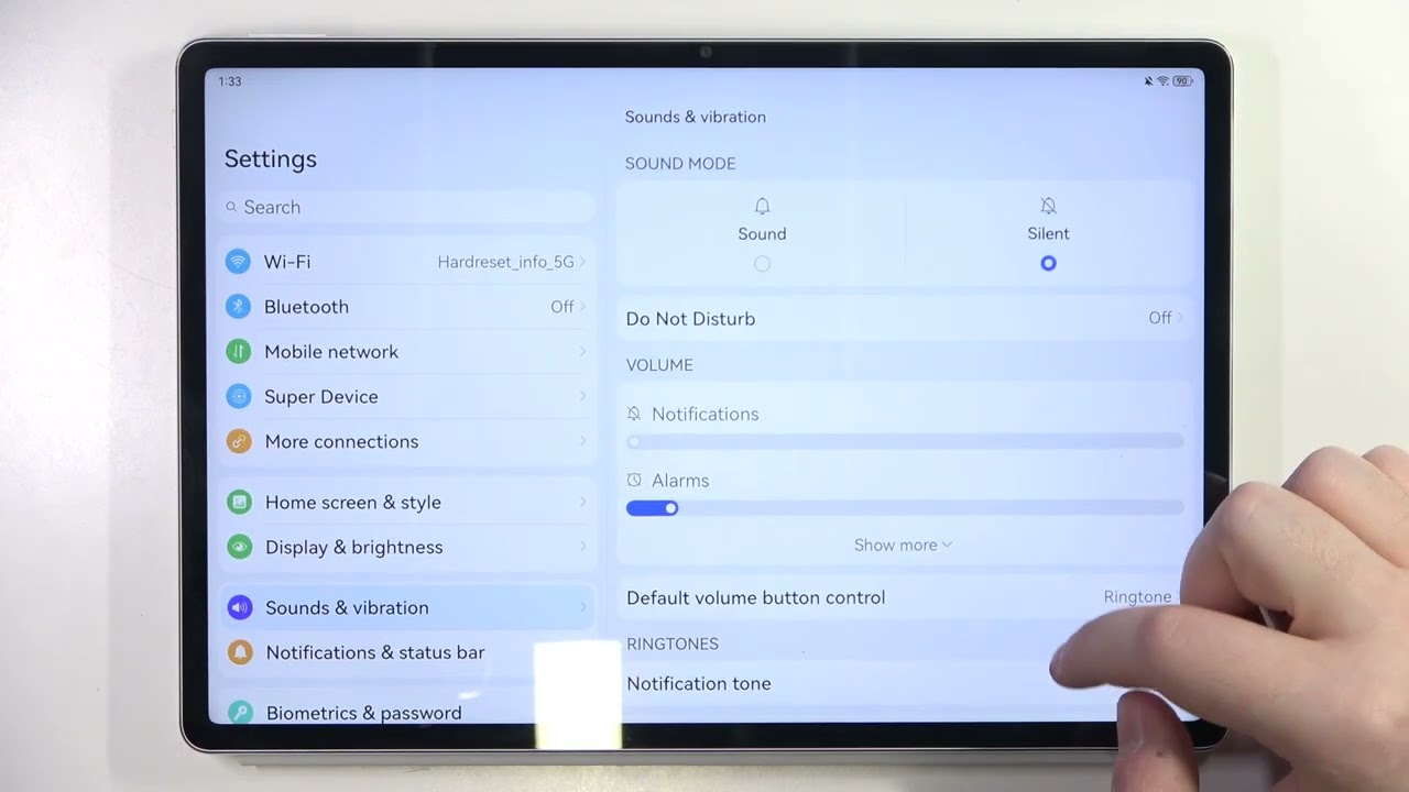 Huawei MatePad 12X - How to Enable or Disable Screen Locking Sounds | Adjust Lock Screen Audio