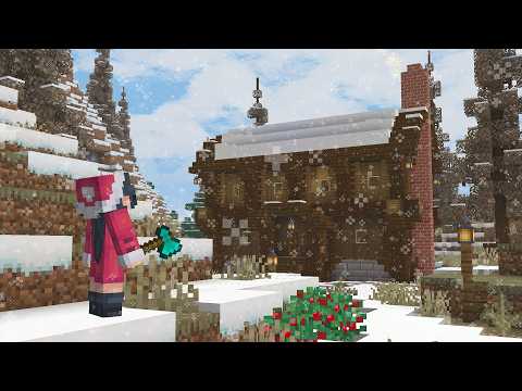 ❄️ I Built A Cozy Winter Cabin in Minecraft