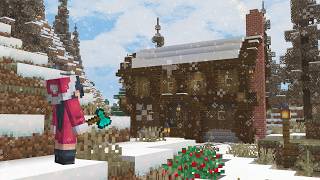 ❄️ I Built A Cozy Winter Cabin in Minecraft