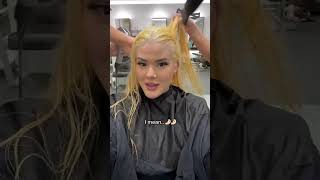 Blond oder Braun? 👱🏻‍♀️👩🏻 Liebe es 🥹 #blondehair #haarefärben #blondie #hairtransformation