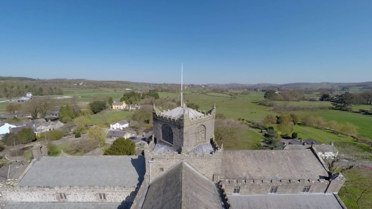 Cartmel Priory aerial views