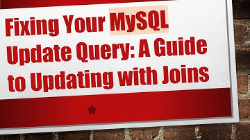 Fixing Your MySQL Update Query: A Guide to Updating with Joins