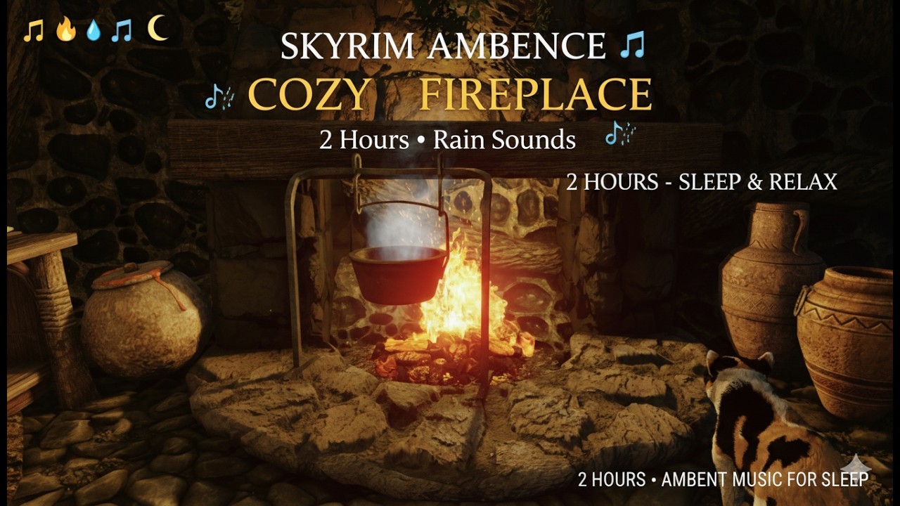 Rainy Night At Home 🕯️ (2 Hours) | Cozy Ambience for Deep Sleep & Relaxation (No Ads/Nature Sounds)