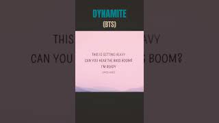DYNAMITE 💜💜 #bts #jungkook #lyrics #songlyrics
