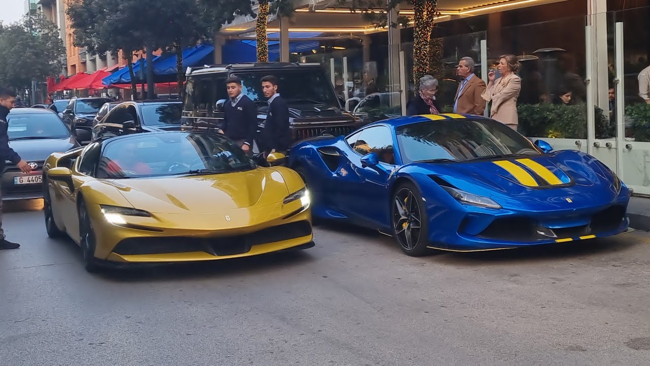 Supercars in Lebanon 2024 ( Lamborghini SVJ Roadster, Ferrari SF90 Spyder, AMG GT Black Series ... )